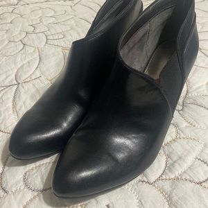Adrienne Vittadani, black size 10 heeled booties.